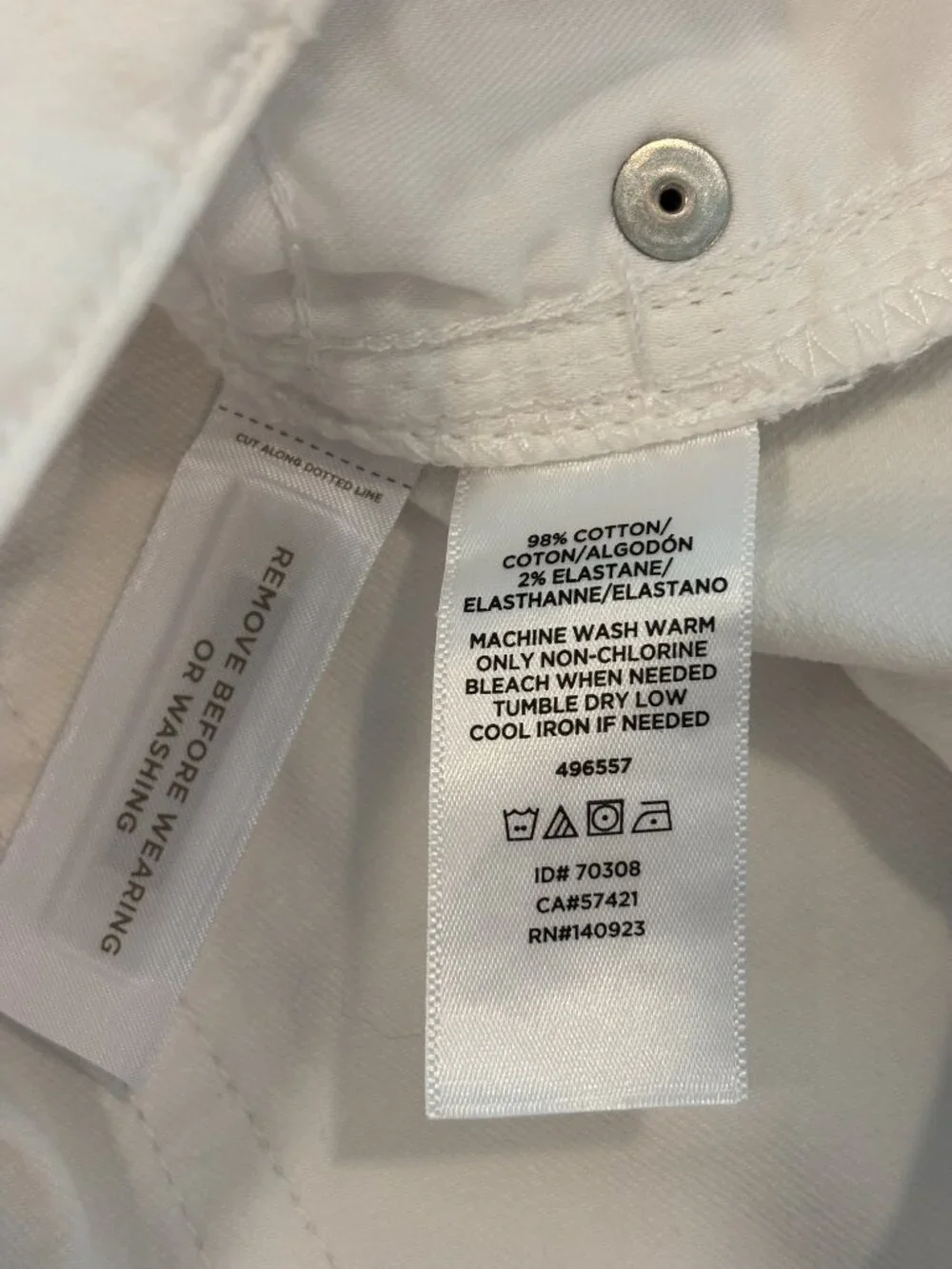 LOFT White Skinny Jeans Frayed Hem 30/10 NWT - Picture 6 of 6
